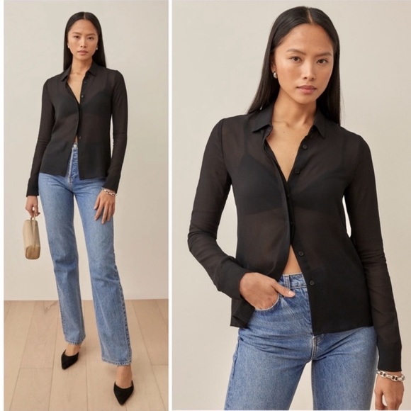 Reformation Tops - Reformation sheer button down